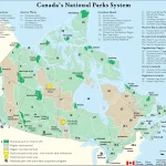 Map of the Canadian national parks