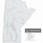 Manitoba without the names map