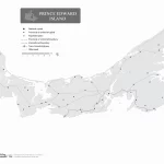 Prince Edward Island without names map
