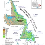 Newfoundland and Labrador Relief Map