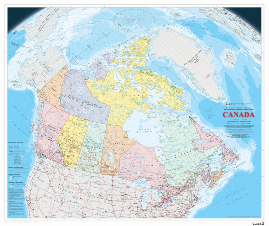 Reference Map of Canada.