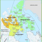 This map shows the regions of Nunavut.