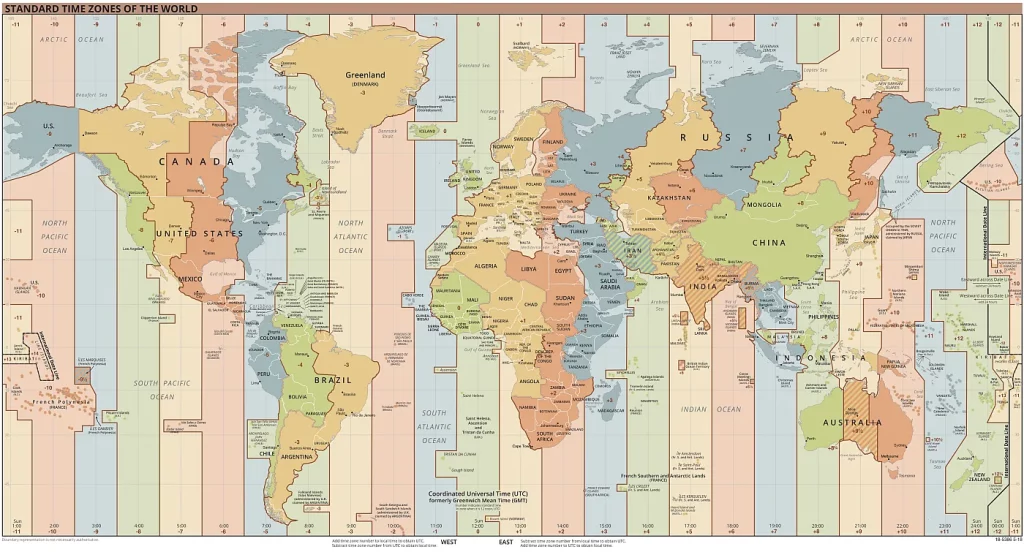 World Time Zones Map