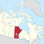 Location map of Manitoba