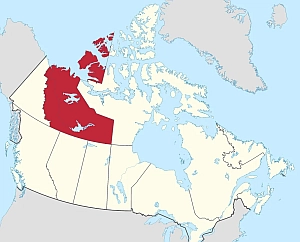 Location map of the Northwest Territories