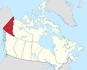 Location map of The Yukon