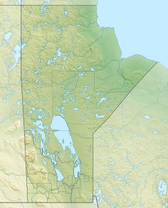 Manitoba relief location map